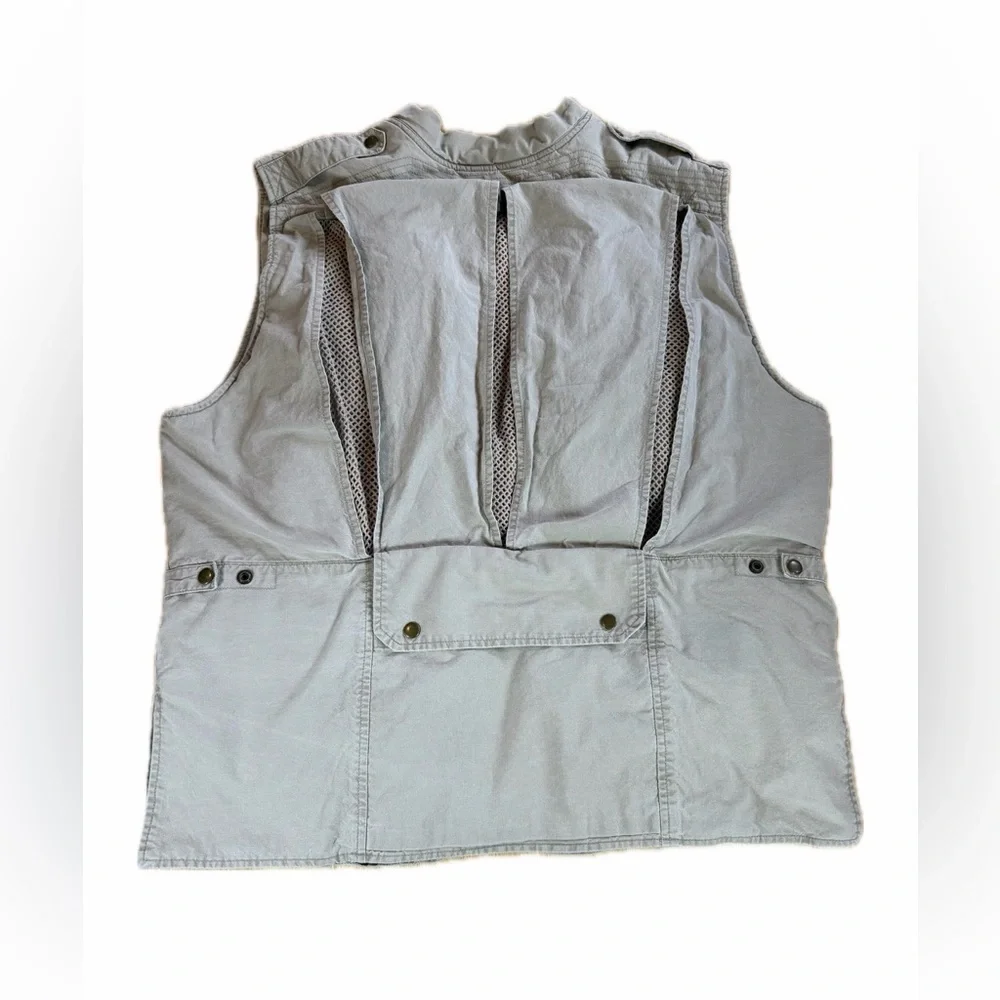 Vintage Banana Republic Safari & Travel Co. Hunting Fishing Khaki Vest Size XL